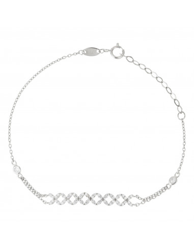 Bracelet bracelet Or Blanc 375/1000 Zirconium