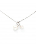 Pendentif "Mes Perles" Or Blanc 375/1000 Perle Blanche