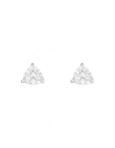 Boucles d'oreilles Or Blanc 375/1000 " Pour toujours"  Zirconium